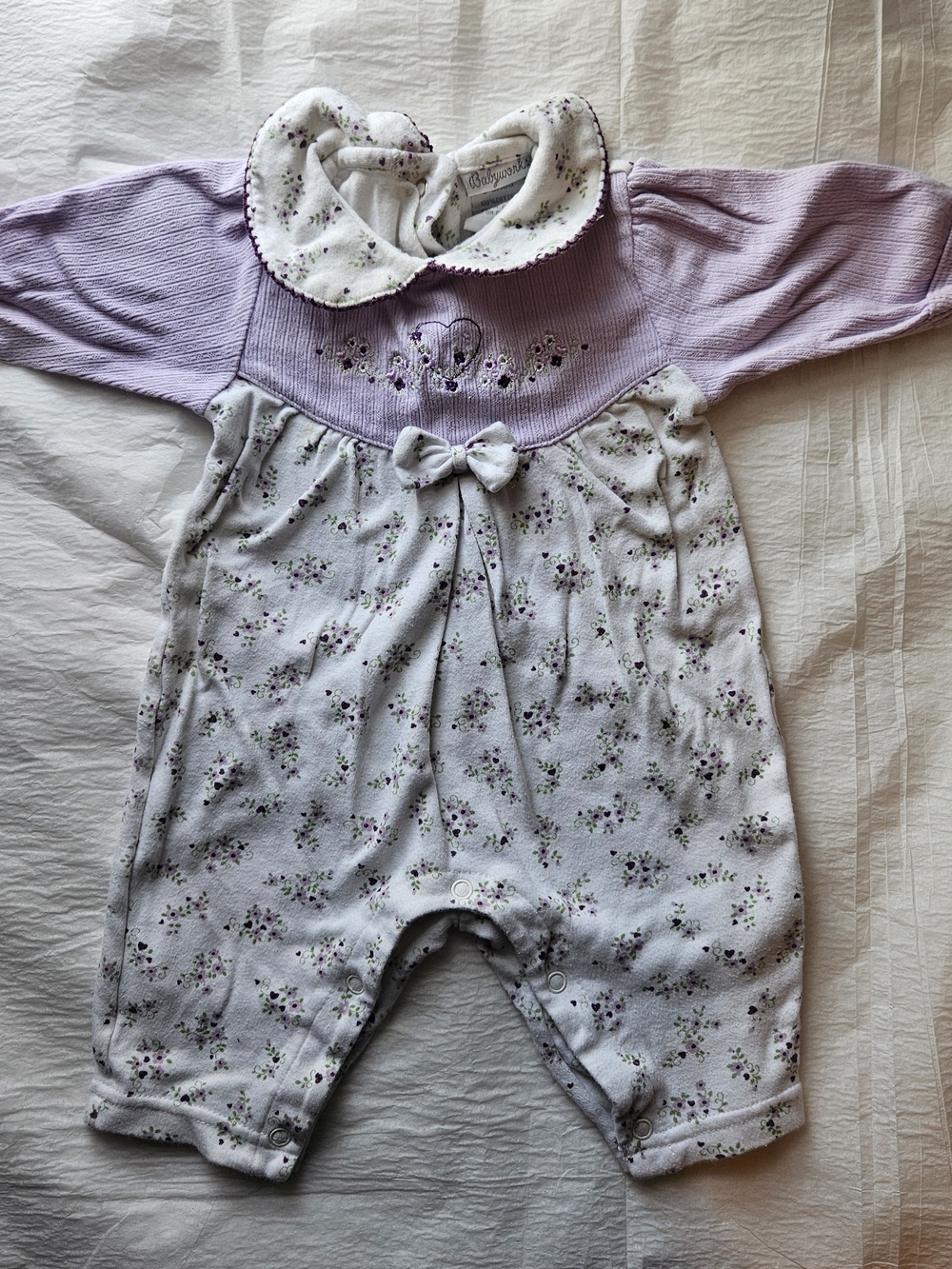 Babyworks Floral  One Piece  with Collar